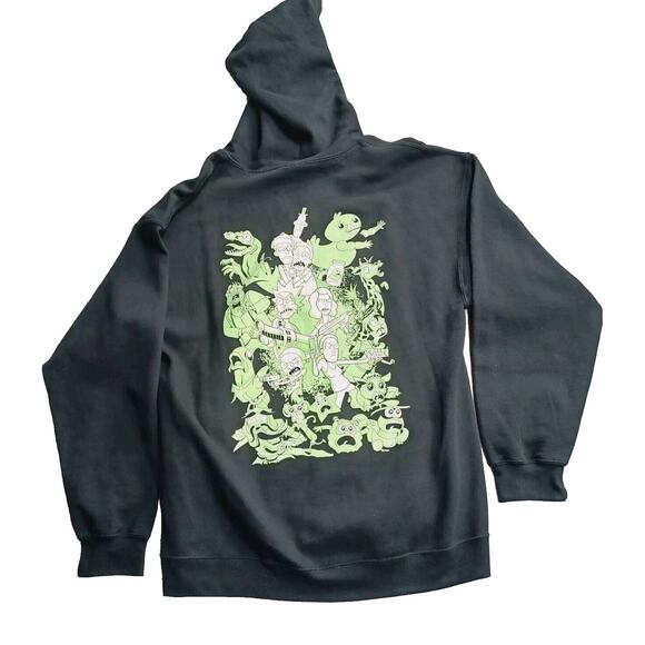 Rick And Morty 2015 Sweatshirt Hoody Jacket Glow In Dark Unisex Adult Swim - Picture 4 of 5